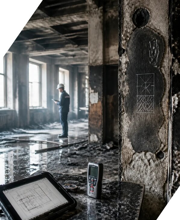 Обследование зданий после пожара в Лесне от 15593 р. | ЭкспертизаРоссия
